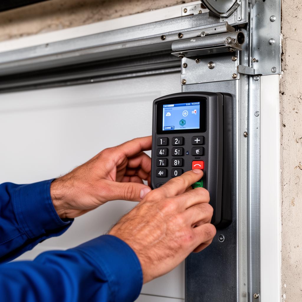 Professional keypad programming and smart garage door setup